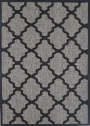 Patterna Beige and Black Geometric Rug