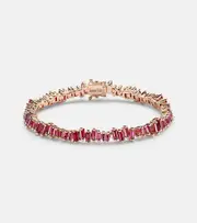 [Suzanne Kalan] Suzanne Kalan Bold 18kt rose gold bracelet with rubies One Size red