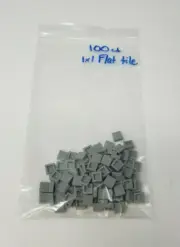 100 Count LEGO Gray 1 x 1 Flat Tile Pieces New Free Shipping