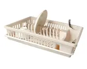 SMARTLINK 2PCS Cutlery Tray Drawer Organizer 47.5x35.5x9.2cm Plastic Dish Rack Utensil Divider