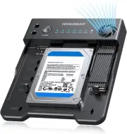 M.2 NVMe & SATA SSD/HDD Docking Station, USB-C 10Gbps Clone Station for 2.5”/3.