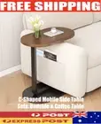 2024 C-Shaped Mobile Side Table – Sofa, Bedside & Coffee Table, Modern Table
