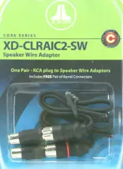 JL Audio XD-CLRAIC2-SW Speaker Wire to RCA Cable HI-LO 2ch Signail to Amp NEW