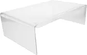 jojofuny Clear Acrylic Computer Monitor Riser Stand Height for Home Office Compact Laptop Holder Enhances Eye Health for Desktop Organization