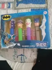 4 Piece Batman Collector's Pez Set Joker, Riddler, Two Face, Batman. New