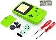 Replacement Full Housing Shell Case Cover Pack with Buttons Screwdrivers for Game Boy Color GBC Repair Part - Apple Green