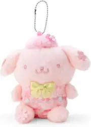 Sanrio Pompompurin Sakura Dress Mascot Holder Keychain Japan New