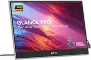 Mobile Pixels Glance Pro - 15.6" OLED Touchscreen Portable Monitor with Battery and Speaker - FHD 100% DCI-P3, 1MS 100000:1, HDMI USBC Screen, Windows/MacOS/Android Compatible