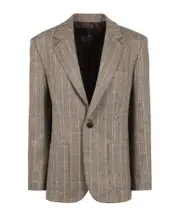 Nili Lotan Diane Plaid Blazer US6 Gray