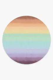 245' Round | Machine Washable Runner Rug | Kid & Pet Friendly | Indoor Rug | Spectrum Rainbow Rug | Ruggable