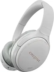 CREATIVE Zen Hybrid Wireless Over-Ear Headphones with Hybrid Active Noise Cancellation, Ambient Mode, Up to 27 Hours (ANC ON), Bluetooth 5.0, AAC, Built-in Microphone, White, EF1010