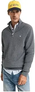[GANT] Men's Textured Cotton Half Zip Pullover