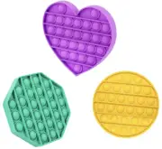Push Pop Bubble Sensory Fidget Toy 3PCS Pop Pop Fidget Toy for Child, Sensory