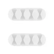 Goobay 70400 Cable Management Clip - White 4 Slots [70400]