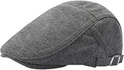 [Tadill] Cabbie Hat Men Flat Cap Ivy Cap Casual 55-59cm Painter Hat Fashion Classic Newsboy Hat Beret Hat for Fishing Driving Traveling, Dark Gray