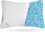 WONDERPEDIC Cubic Memory Foam Pillow,Adjustable Gel Infused Shredded Foam Pillow for Pain Relife,Queen Size
