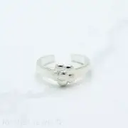 LOVELY STERLING SILVER PLATED DAISY FLOWER ADJUSTABLE TOE MIDI RING