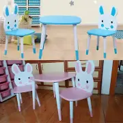 Wooden Activity Play Table & Chair Set for Kids Study Desk & Panda Design Chairs
