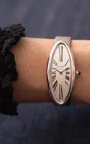 [Stephanie Windsor] Cartier Baignoire Allongée 18K White Gold Watch
