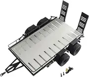 Cargo Carrier for 1/18 RC Car Model, Metal Trailer Accessories and Upgrades, Gray
