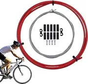 Road Cycle Shifter Cable Housing | Derailleur Cable & Housing Set,Brake Transmission Lines Set with End Caps and S-Hooks for Cycling