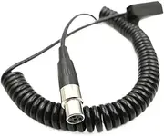 D-Tap Male to M~ni XLR 4 Pin Female 12V Coiled Spring Power Cable Adapter for AR~I RED TVL~gic LCD Monitor