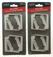 Tablecloth Holders spring loaded 4 pack Clamps Clips table ~ Lot of 2
