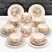 22K Gold Tea Set GOLDEN CHAMOMILE 6/20 Imperial Lomonosov Porcelain