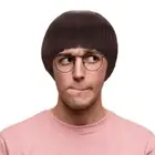 Short Mushroom Wigs Dark Brown Funny Wigs Hair Wigs for Men Women
