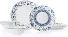 Corelle 12-Piece Dinnerware Set Service for 4, Chip Resistant Glass Artemis