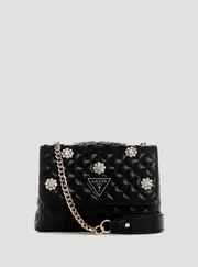 GUESS Women's Black Everlee Mini Crossbody Bag