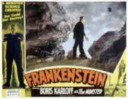 Frankenstein Lobby Card Boris Karloff On 1951 OLD MOVIE PHOTO