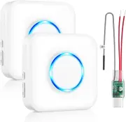 Wireless Doorbell Extender with Receiver Connects to Existing Hardwired Doorbell