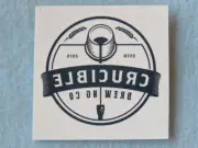 Beer Temporary Tattoo Sticker: CRUCIBLE Brewing Company ~ Everett, WASHINGTON