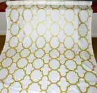 BTY Kravet WINDSOR SMITH Fabric RIAD PEARL — GOLD Geometric Arabesque Print YARD