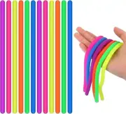 12x Stretchy Monkey Noodles Fidget Toys for Stress Relief Stretchy String Toy