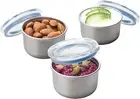Microwave Safe Stainless Steel Mini Dressing Sauce Pots Blue 60 ml Capacity