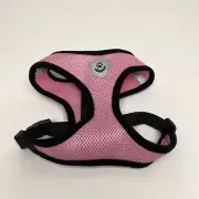 Dog Breathable Mesh Harness Vest Collar Soft strap Reflective Pink Large