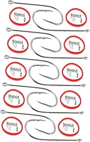 KITANDOVE 10pcs Saltwater Hooks Barbed Bait Keeper Hooks for Freshwater Saltwater Fishing for Live Shrimp Enhanced Catch Success Durable Design for All Fishing Enthusiasts