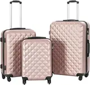 [Generic] Hardcase Trolley Set 3 pcs Rose Gold ABS,Suitcases 10.8KG-91888