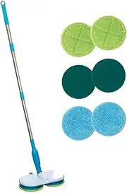 Fantastic Floating Mop with Microfibre, Scouring and Polishing Pads - Cordless, Powerful Motorised Spin Mop that Cleans and Polishes Hardwood Floors, Tiles and Glass with Ease - Dual Rotating Heads