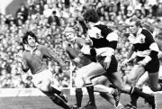 Barbarians Break Away With The Ball In The Rugby Match 1977 Old Rugby Photo