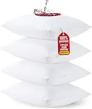 Utopia Bedding Waterproof Pillow Protector Zippered (4 Pack) King – Bed Bug Proof Pillow Encasement 20 x 38 Inches