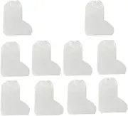 LJJCSFF 10 Pcs Waterproof Boot Covers Outdoor Rain Shoe Covers Disposable Child Size Shoe Cover for Kids Toddler Rainy Days Clear