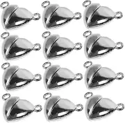 GLSTOY Effortless DIY Jewelry Making 12 Sets Heart Magnetic Clasps Necklace Bracelet Lockers for Craft Projects