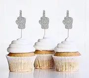 12 x Divorce Cupcake Topper Middle Finger | Single Cup cake topper