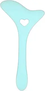 Eyebrow Pencil Stencil Silicone Tail Spoon Flexible s Template Aid Makeup Assistance (Blue)