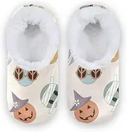[Caihoyu] Kids Girls Boys Closed Back House Slippers Fuzzy Fleece Anti-Slip Rubber Sole Soft House Slippers Shoes Bedroom Home Office Travel Yoga