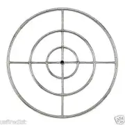 Size: 30" - TRIPLE RING BURNER - Stainless Steel Fireglass Fireplace Firepit
