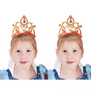 2x Disney Princess Snow White Iridescent Plastic Tiara Kids Head Band Costume